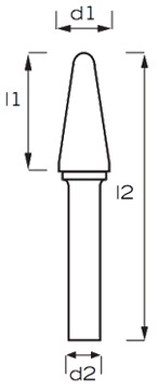 Фреза Напильник с хвостовиком KEL 6x16 хвостовик 6