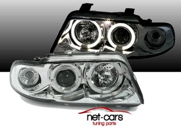 LAMPY REFLEKTORY AUDI A4 S4 B5 ANGEL EYES LED C