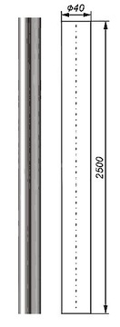 Трубный столб Алюминиевая антенная мачта 2,5 метра