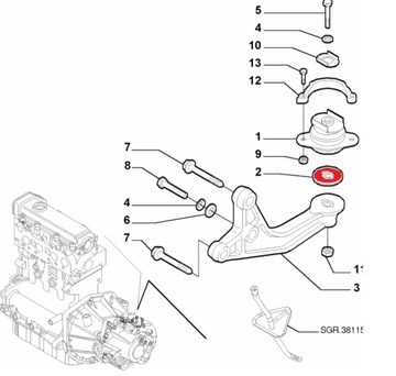 ALFA ROMEO 145 146 147 156 GT PODLOŽKA ULOŽENÍ