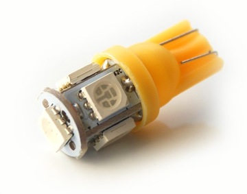 LED T10 W5W 5 x 5050 SMD оранжевый