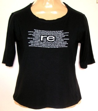 T-shirt Bluzka CZARNA f-my RESERVED r. S