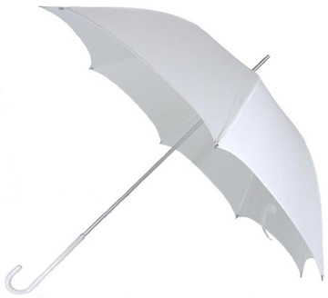 Parasol manualny biały