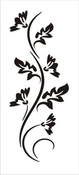 Naklejka na ścianę motyle kwiaty dekor Ornament 38