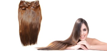 Наращивание волос CLIP IN natur 55 большей густоты