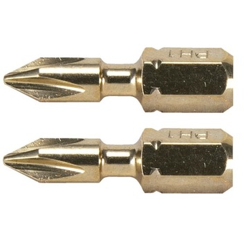 Bity końcówki Makita PH3 25mm 1/4 2szt Impact Gold