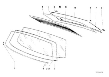 Накладка на переднее стекло BMW E12 E28 518 520 525 528 535