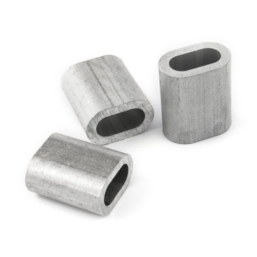 100 x Tuleja tulejka złączka zacisk do lin aluminiowa 5mm