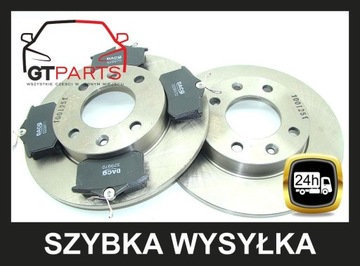 Tarcze x2 + klocki BERLINGO XSARA 307 PARTNER TYŁ