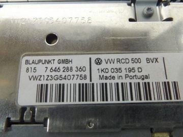 1K0035195D РАДИО CD BVX TOURAN I FL