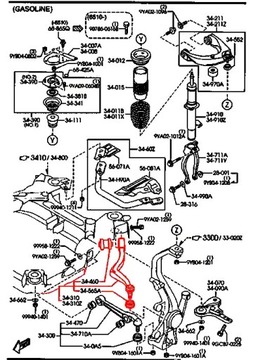 MAZDA6 6 GG GY 02-08 ПЕРЕДНЯЯ ТЯГА ПЕРЕДНЯЯ БАНАНА ЛЕВАЯ