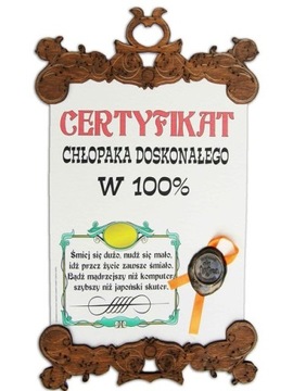CERTYFIKAT CHŁOPAKA DOSKONAŁEGO SP dyplom
