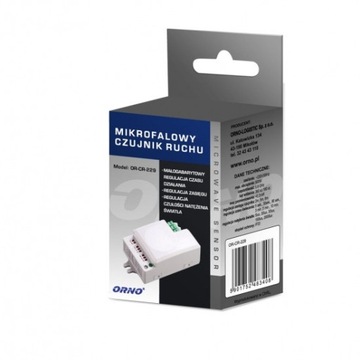 Mikrofalowy czujnik ruchu mini IP20 1200W ORNO