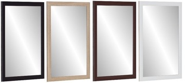 LUSTRO w ramie 90x60 DĄB SONOMA BIAŁE WENGE CZARNE