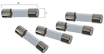 Bezpiecznik topikowy 1,25A 250V 10szt. 20mm