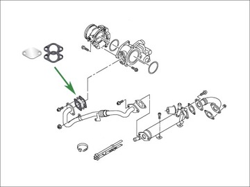 Заглушка EGR VW Tiguan Touran 1.6 2.0 TDi CR 2 с Common Rail gen.