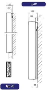 VERTEX PLAN V22 РАДИАТОР 1800x600 ВЕРТИКАЛЬНЫЙ 714