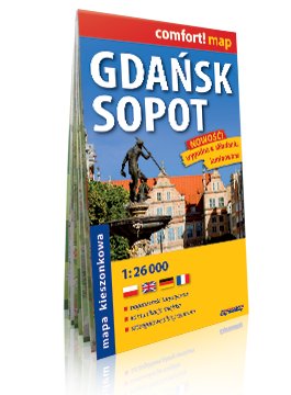 GDAŃSK SOPOT KIESZONKOWY LAMINOWANY PLAN MIASTA