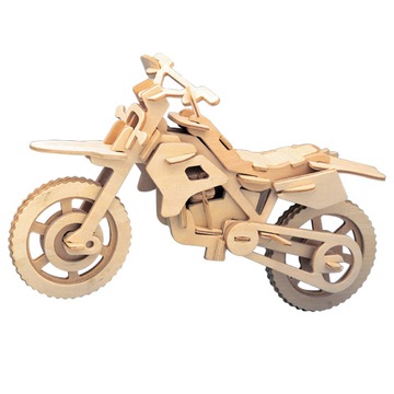 PUZZLE DREWNIANE 3D MOTOR MOTOCYKL PRZEŁAJOWY CROS