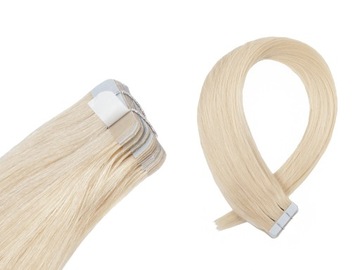 TAPE ON WŁOSY NATURALNE Taśmy 40cm 20szt GRUBE BestHair