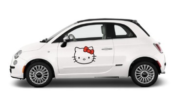 Наклейки на машину Hello Kitty БОЛЬШИЕ, набор из 2 шт.