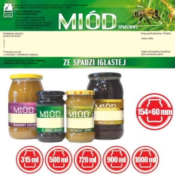 Etykiety na Miód ze Spadzi Iglastej (100szt) -E151