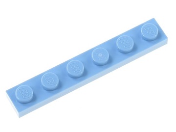 LEGO Płytka zwykła 1x6 3666 niebieska średnia 2szt