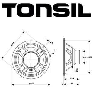 ДИНАМИК TONSIL GDN 20/80 8 Ом ALTUS 150 TANGO