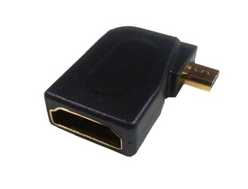 PRZEJŚCIE ADAPTER HDMI NA MICRO HDMI 90 STOPNI