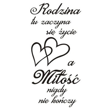 Napis na ścianę naklejka cytat - Rodzina - 248