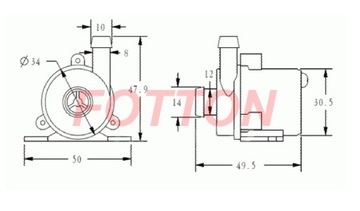 FOTTON FTA03 HS циркуляционный насос 6 В 12 В постоянного тока