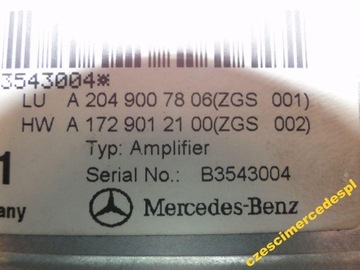 MERCEDES C CLASA W204 204 ZESILOVAČ