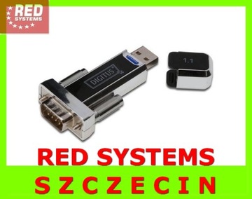 Адаптер RED Digitus USB RS232 COM Serial WIN 10