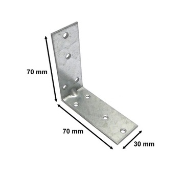 KĄTOWNIK ŁĄCZNIK Z PRZETŁOCZENIEM 70x70x30 10 szt