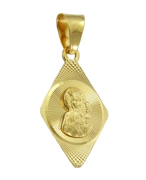 Złoty Medalik z Matką Boską Częstochowską - Pr 585
