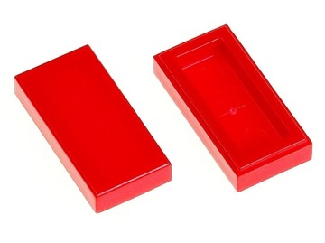 LEGO Płytka gładka 1x2 3069b 306921 czerwona - 4 szt.