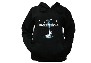 BLUZA CZARNA KAPTUR Imagine Dragons WZORY
