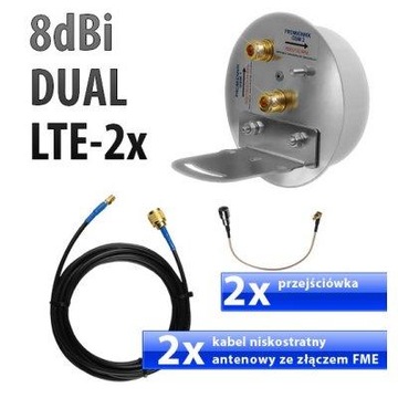 Antena promiennik DUAL LTE 8dBi E5372 E5332 E589