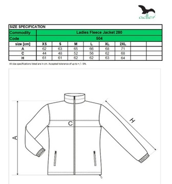 Adler polar damski groszkowy - XS