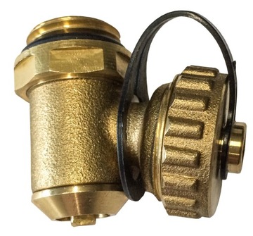 ZAWÓR SPUSTOWY OBROTOWY 1/2 Z ORINGIEM