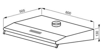 Amica OSC6112W встроенная вытяжка