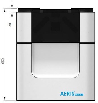 Установка рекуперации тепла AERIS next 450R VV ST ERV