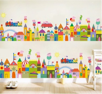 Naklejki ścienne na ścianę Świnka Peppa 6 wzorów
