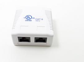 розетка x2 Proskit UTP RJ45 кат.6 для поверхностного монтажа