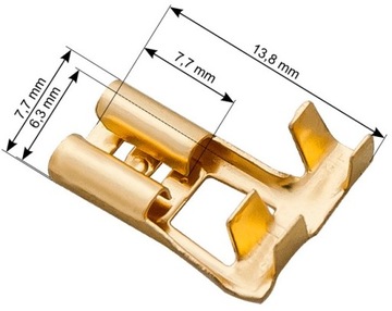 KONEKTOR żeński 6,4mm Kątowy kąt KPL 100szt (1653)