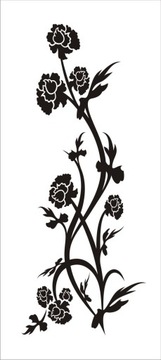 Naklejka na ścianę motyle kwiaty dekor Ornament 57