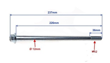 Bashan ATV 200 250 Śruba wahacza dł 22cm M12 oś