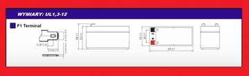 АККУМУЛЯТОР 12В 1,3Ач 1,2Ач MERCEDES BENZ ДОПОЛНИТЕЛЬНЫЙ