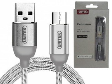 UNITEK Y-C4026AGY KABEL USB NA MICROU USB 1M NYLON