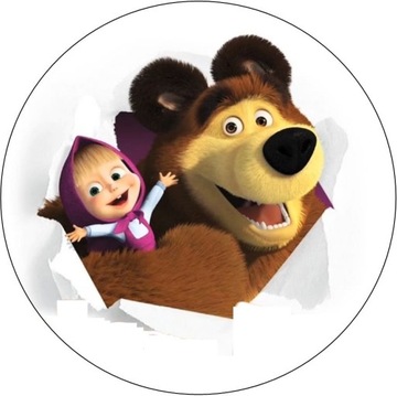 Opłatek na tort MASHA AND BEAR MASZA I NIEDŹWI wz5